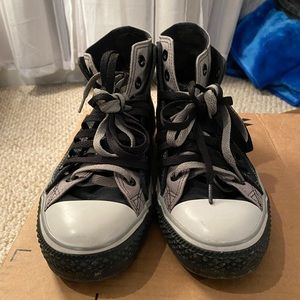 Converse double tongue high top size 7